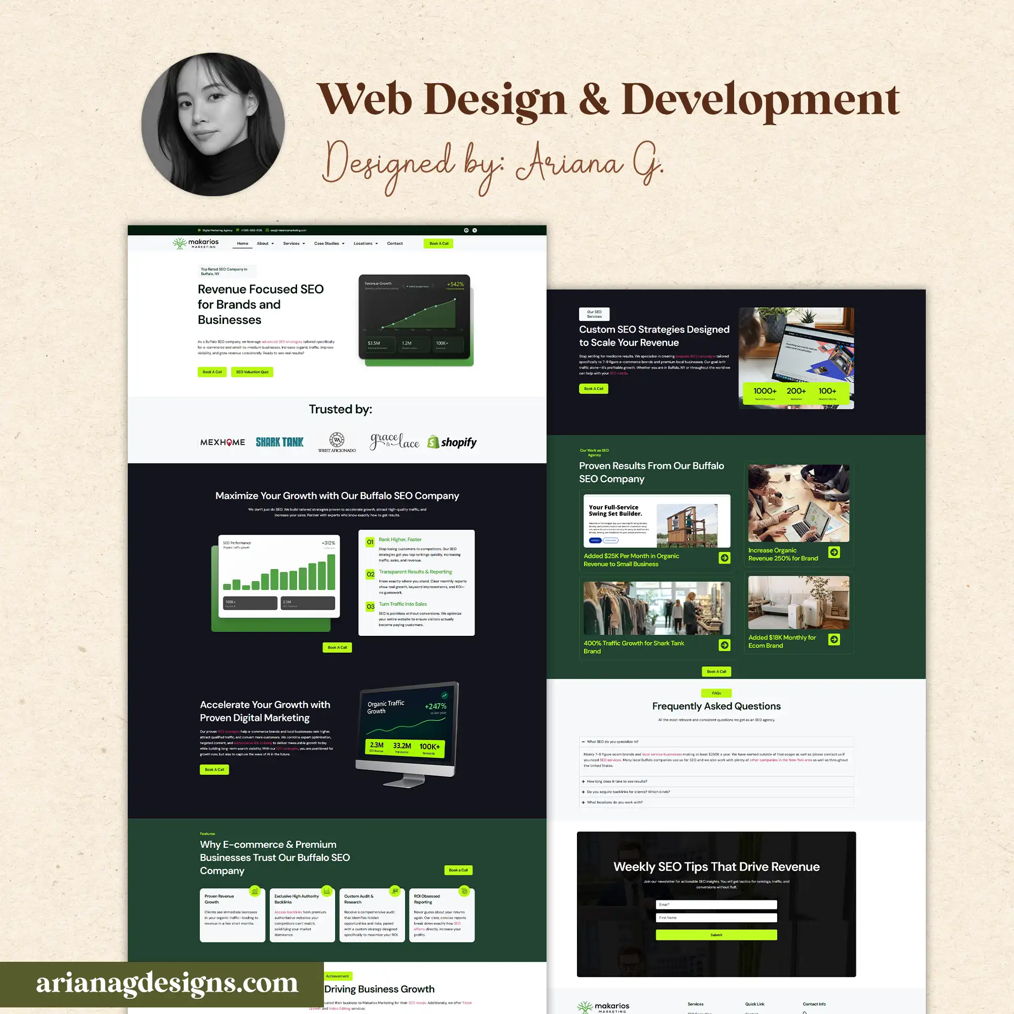 igital marketing agency website design and development project by Ariana G.